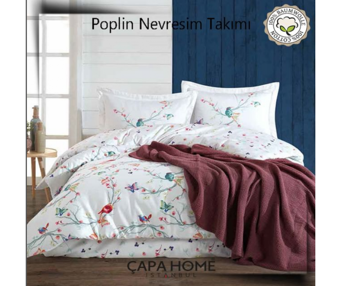 Çapa Home Poplin Nevresim Takımı %100 pamuk
